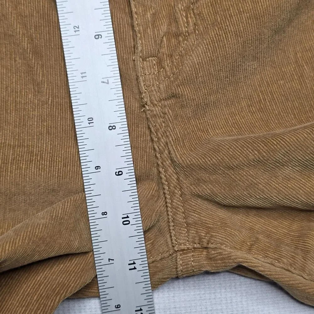 ReGeneration by Celebrity Pink Flower Beige Brown Corduroy Flare Leg Pants 5/27